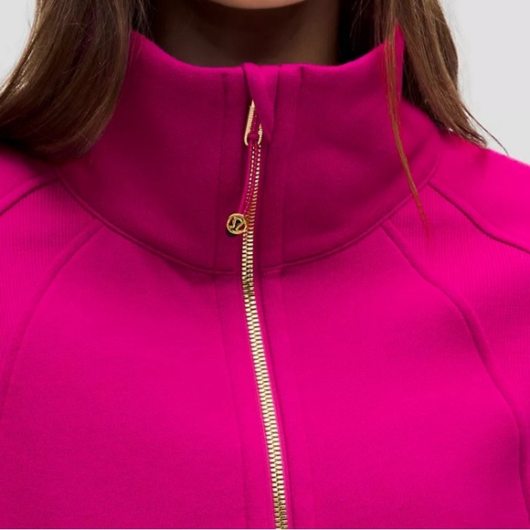 Lululemon Scuba Oversized Funnel Neck Half-zip. Hot pink, size XS/S. - Picture 10 of 11